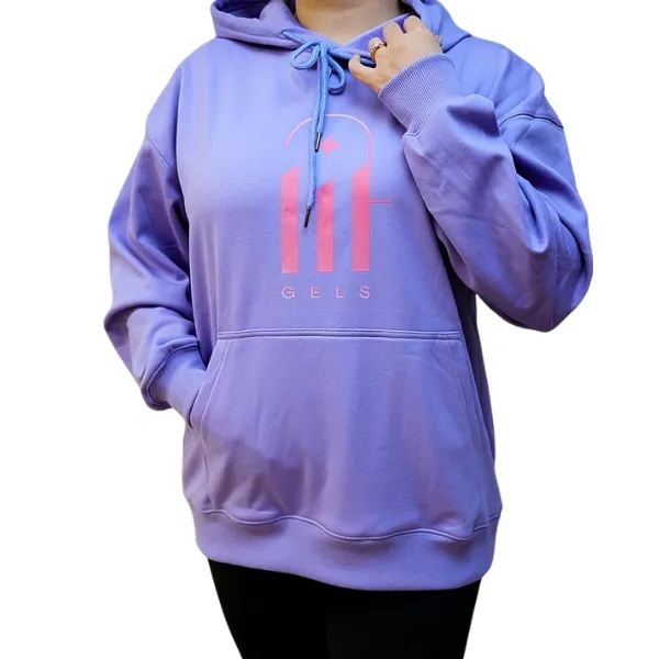 Lavender Logo Hoodie (Silver Fox Velvet Lined)