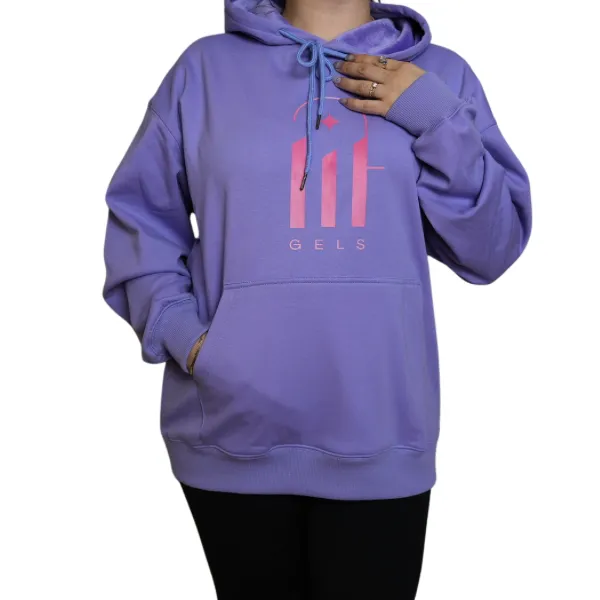 Lavender Logo Hoodie (Silver Fox Velvet Lined)