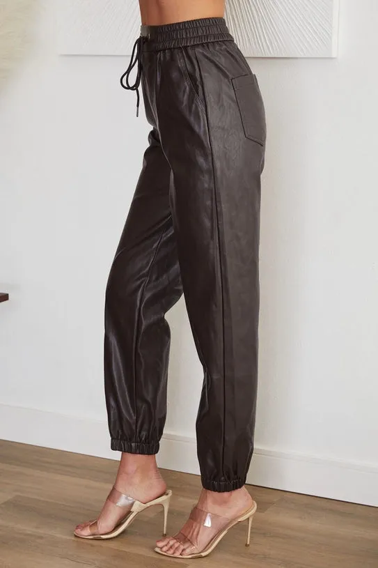 Leather Joggers