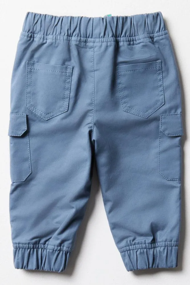 Lined Cargo Jogger Pants Grey