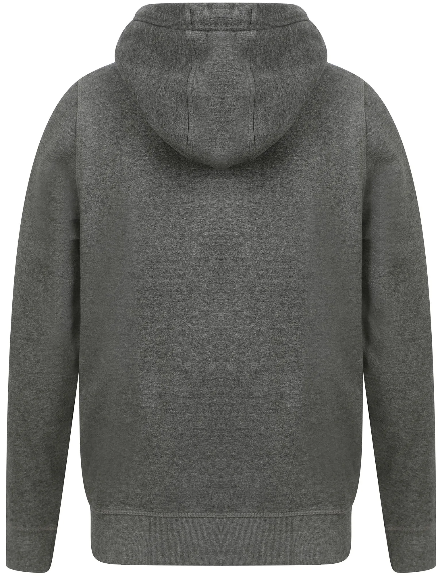 Logan Fleece Pullover Hoodie with Borg Lined Hood in Mid Grey Marl - Tokyo Laundry