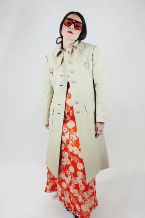 Long Beige Trench Coat