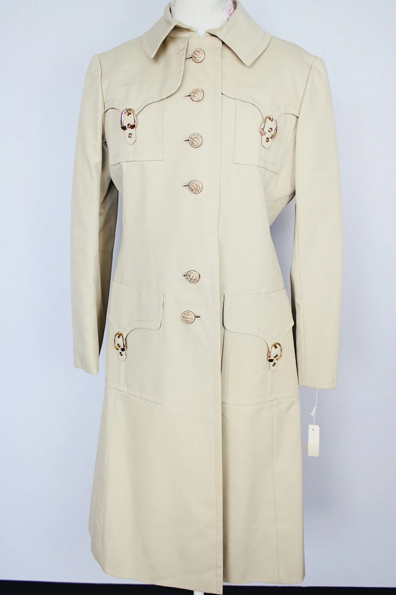 Long Beige Trench Coat