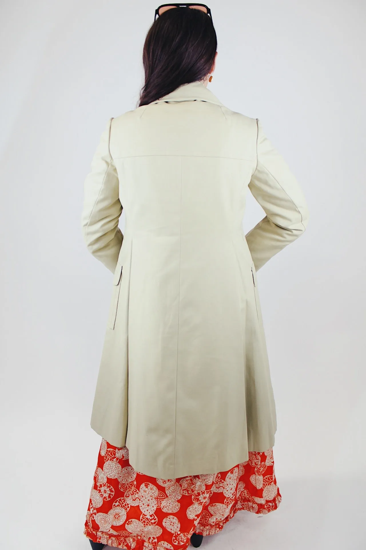 Long Beige Trench Coat