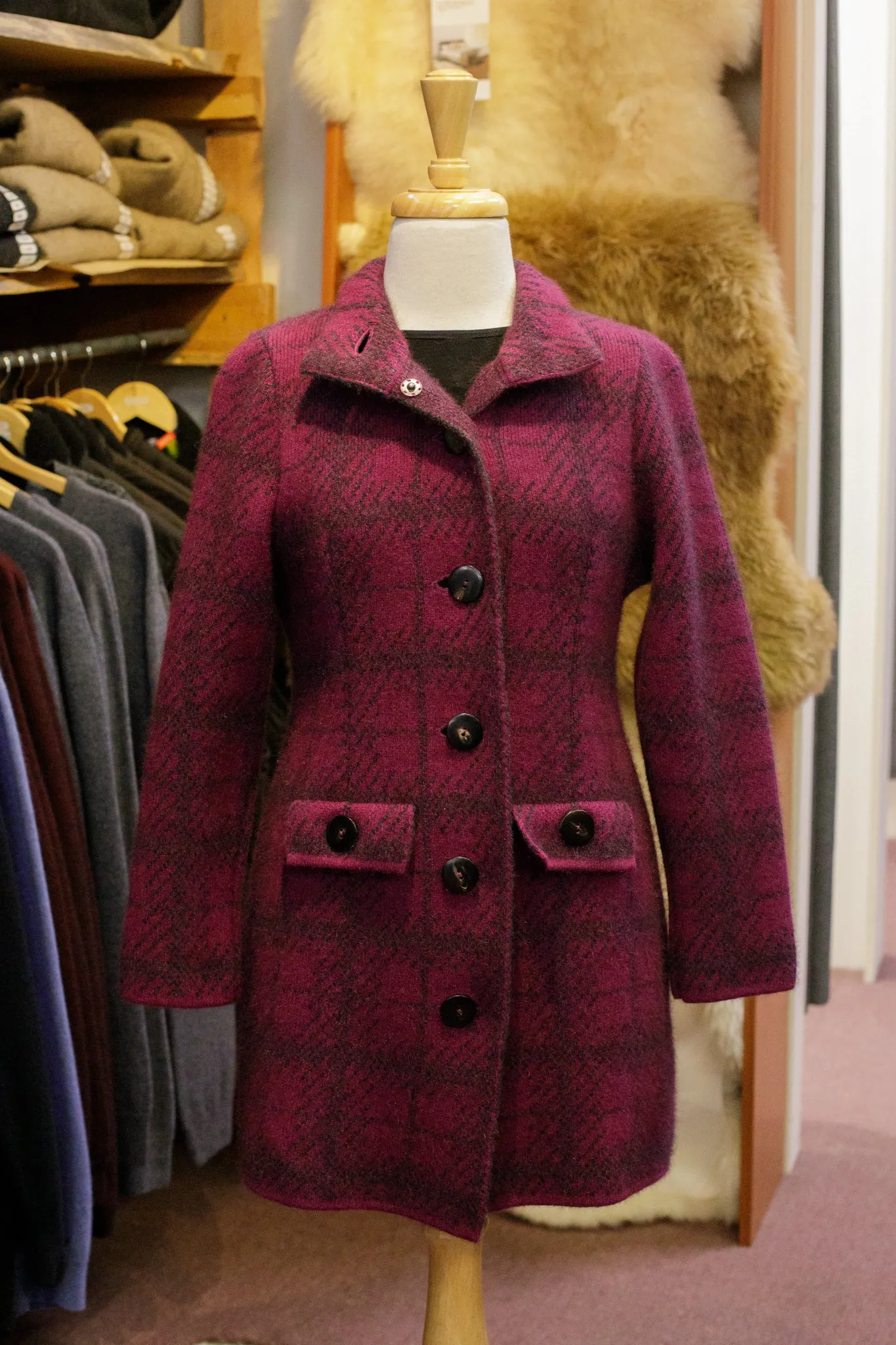 Longline Tartan Coat