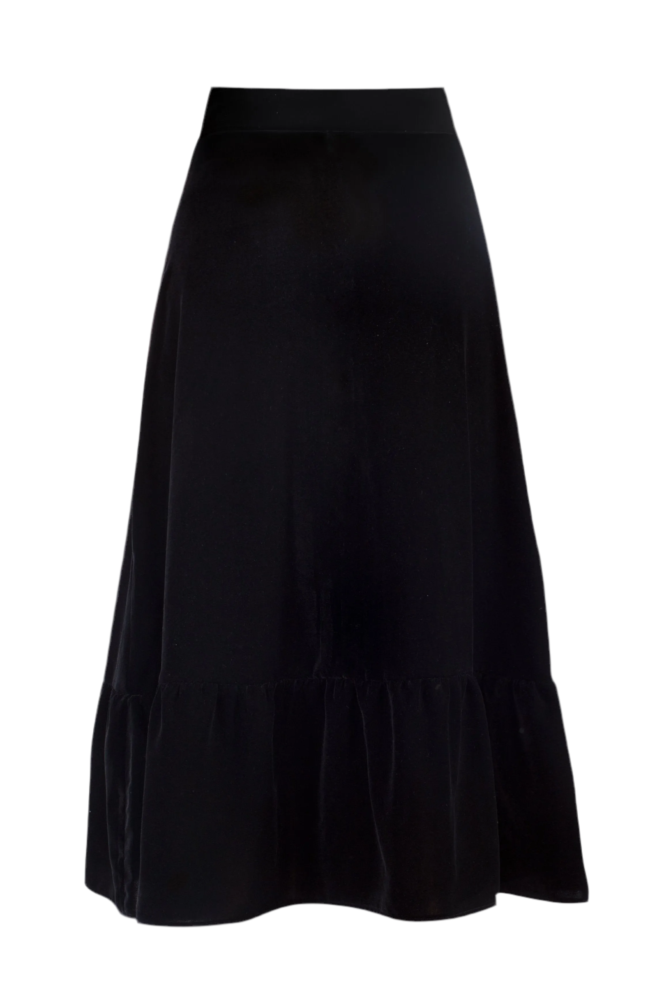 Mahtab Velvet Skirt - Black by Rosewater House