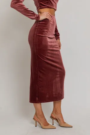 Making Magic Velvet Midi Skirt