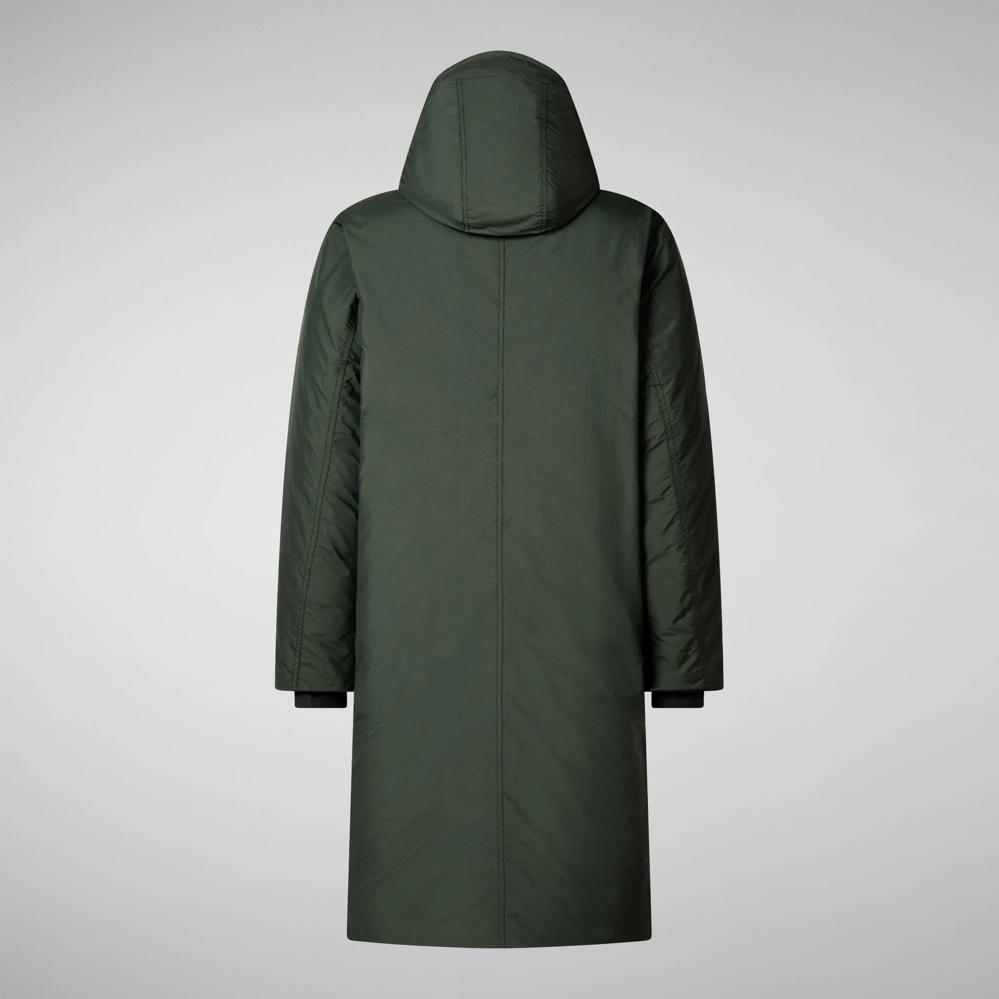 Man's hooded parka Killian in land green