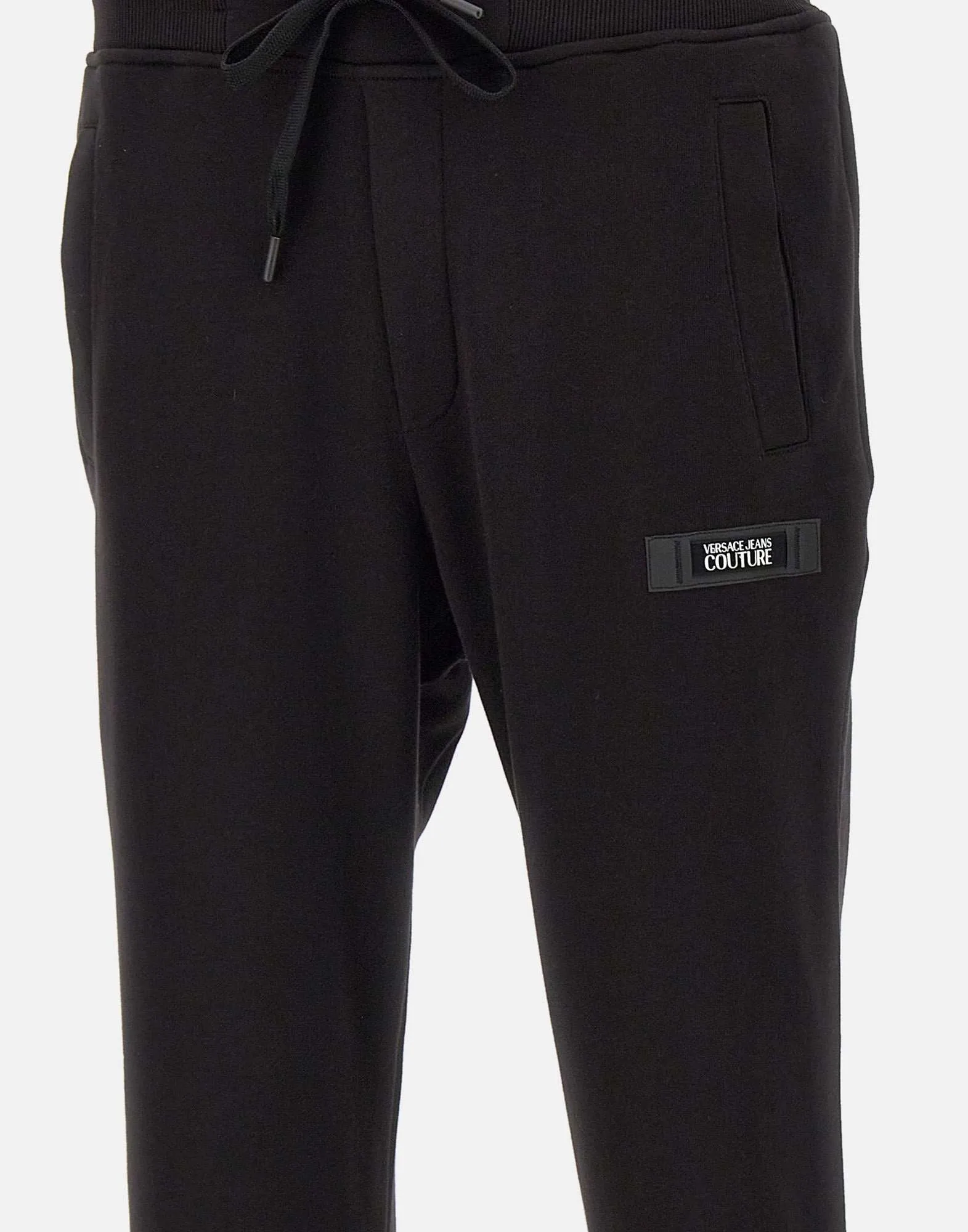 Men's Black Cotton Jogger Trousers