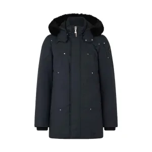 Moose Knuckles Mens Stirling Parka in Navy / Black Shearling Fur