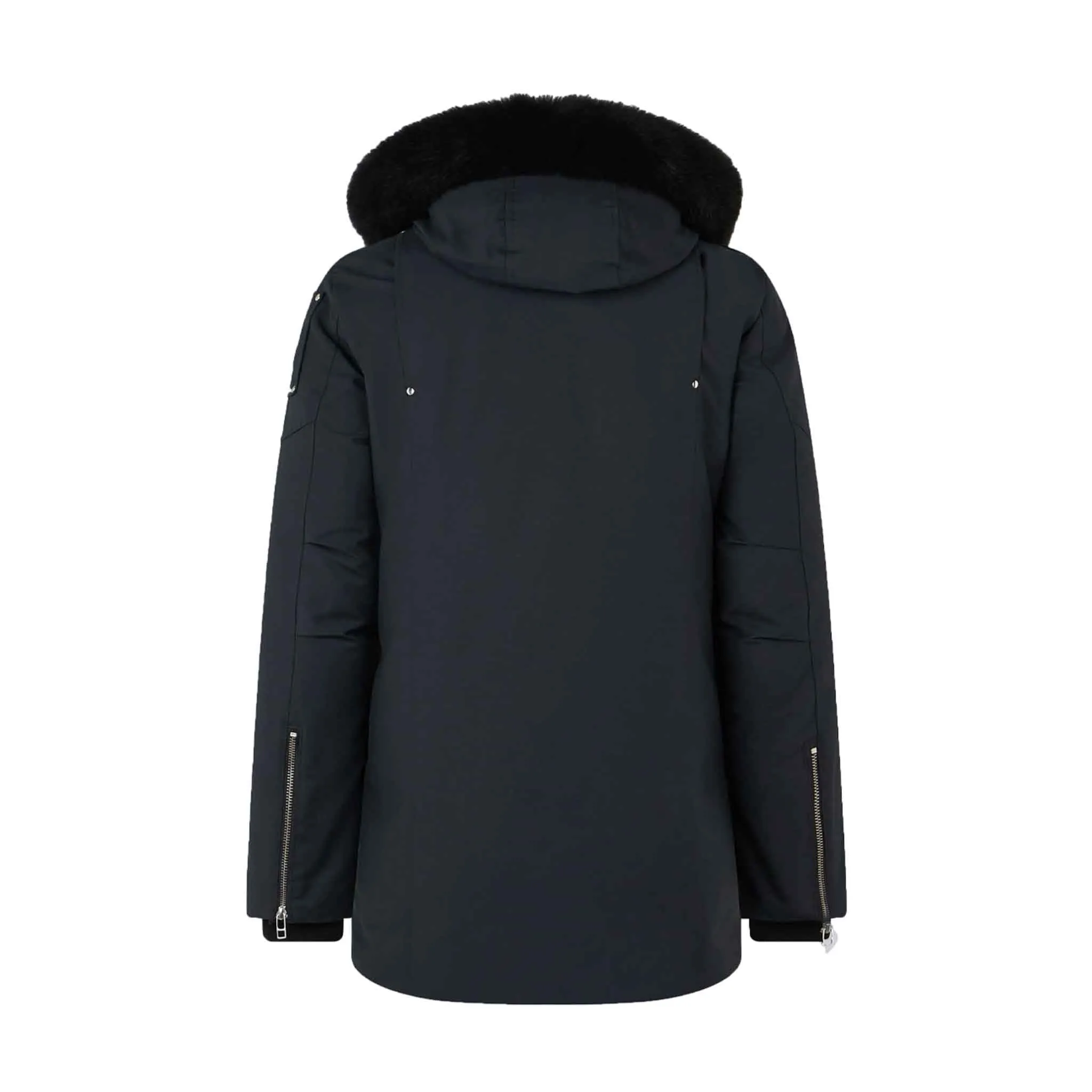 Moose Knuckles Mens Stirling Parka in Navy / Black Shearling Fur