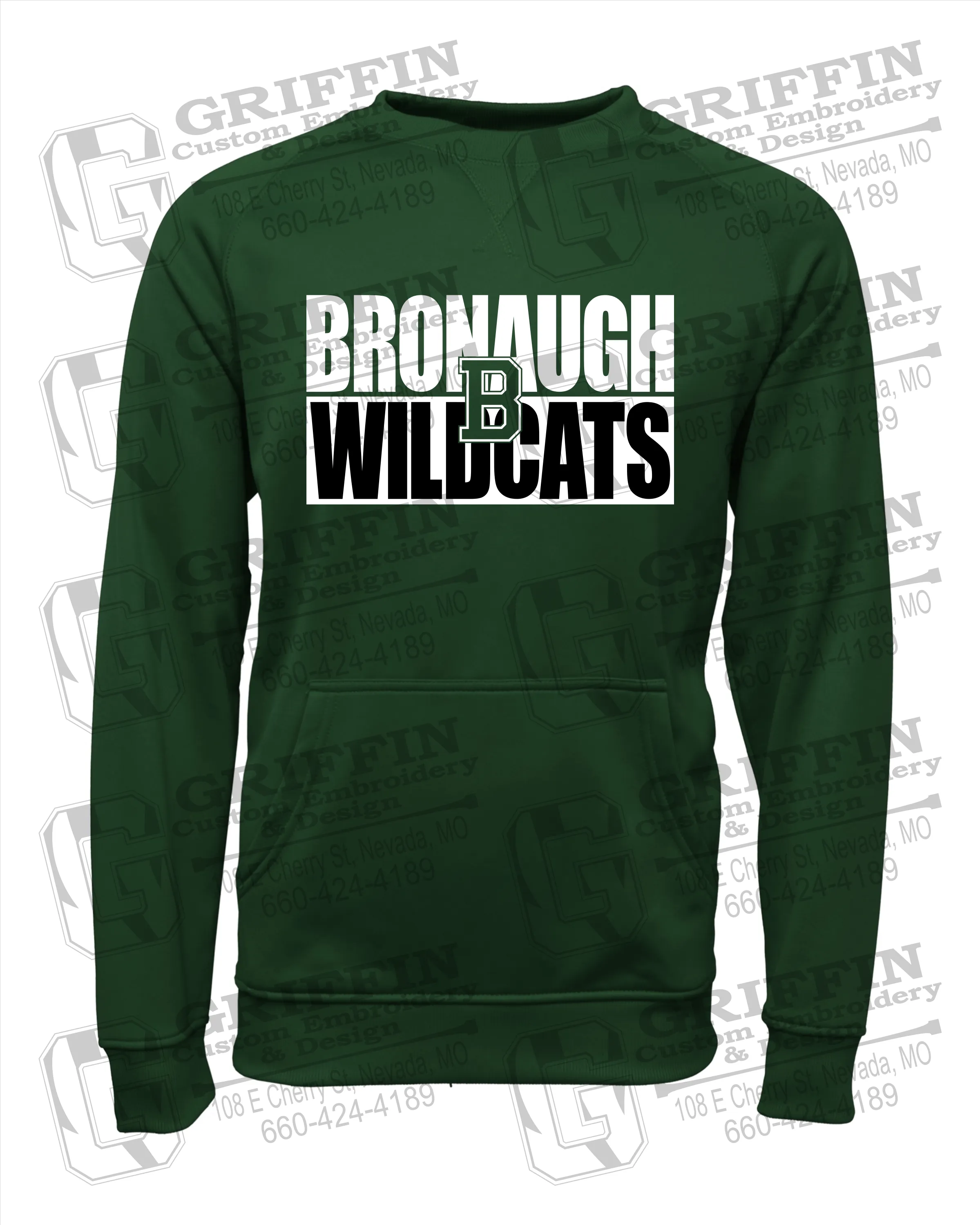 Performance Fleece Sweatshirt - Bronaugh Wildcats 24-C