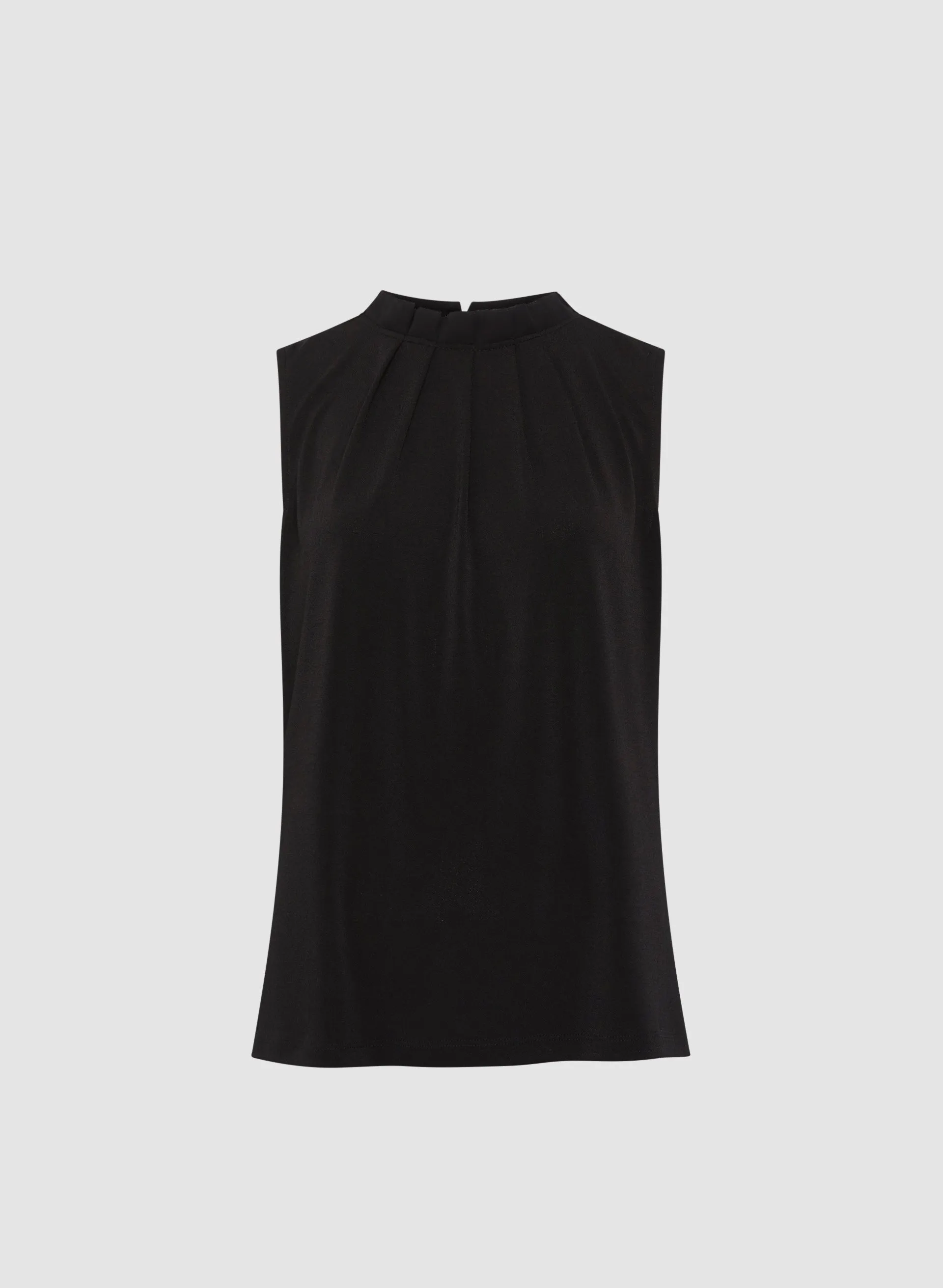 Pleated Mock Neck Top