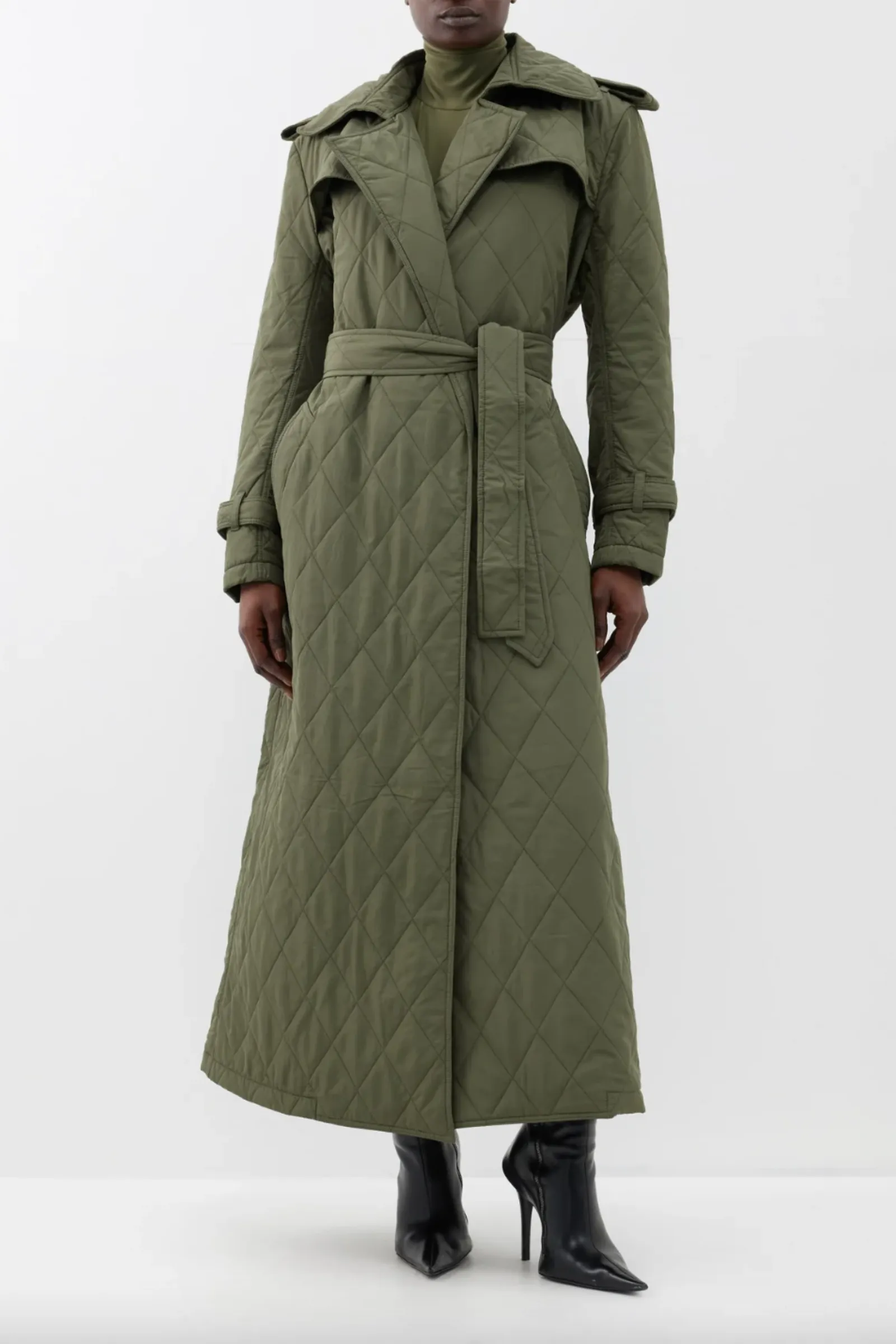 Quilted Trench Coat