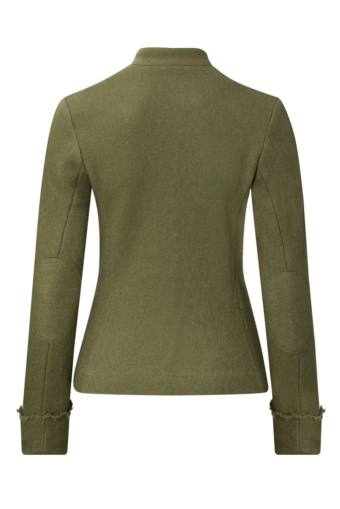 REGIMENTAL Olive Green Boiled Wool Tailored Uniform Jacket