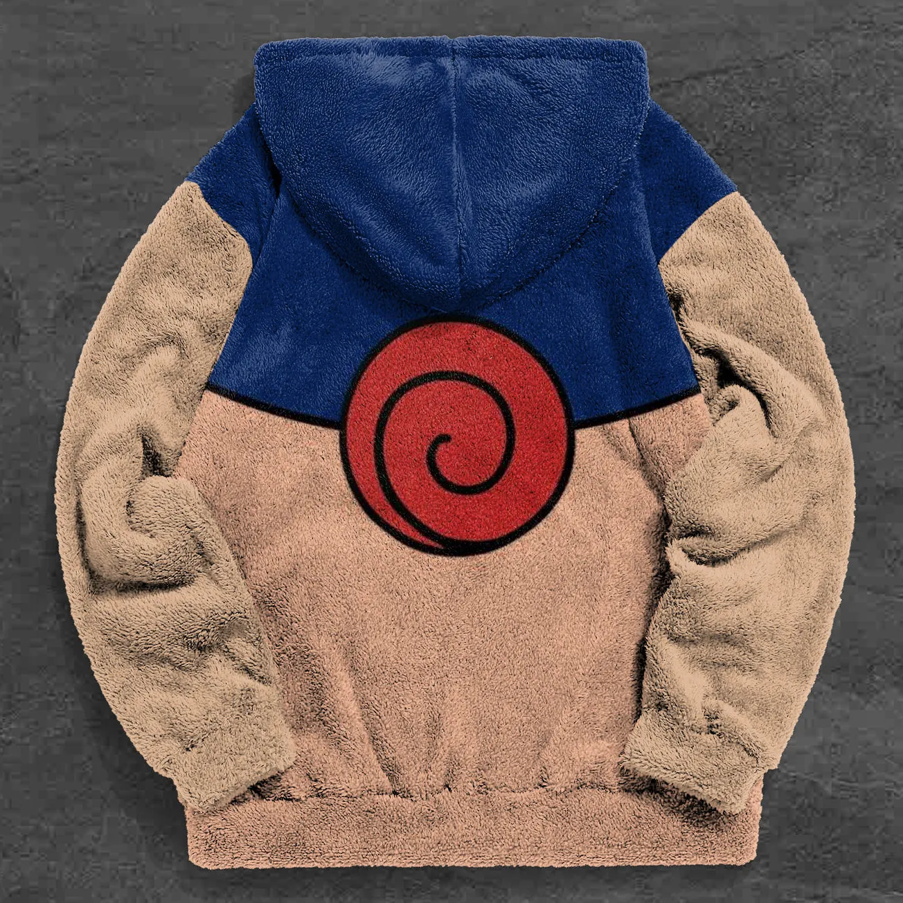 Retro Colorblock Trendy Graphic Plush Hoodies