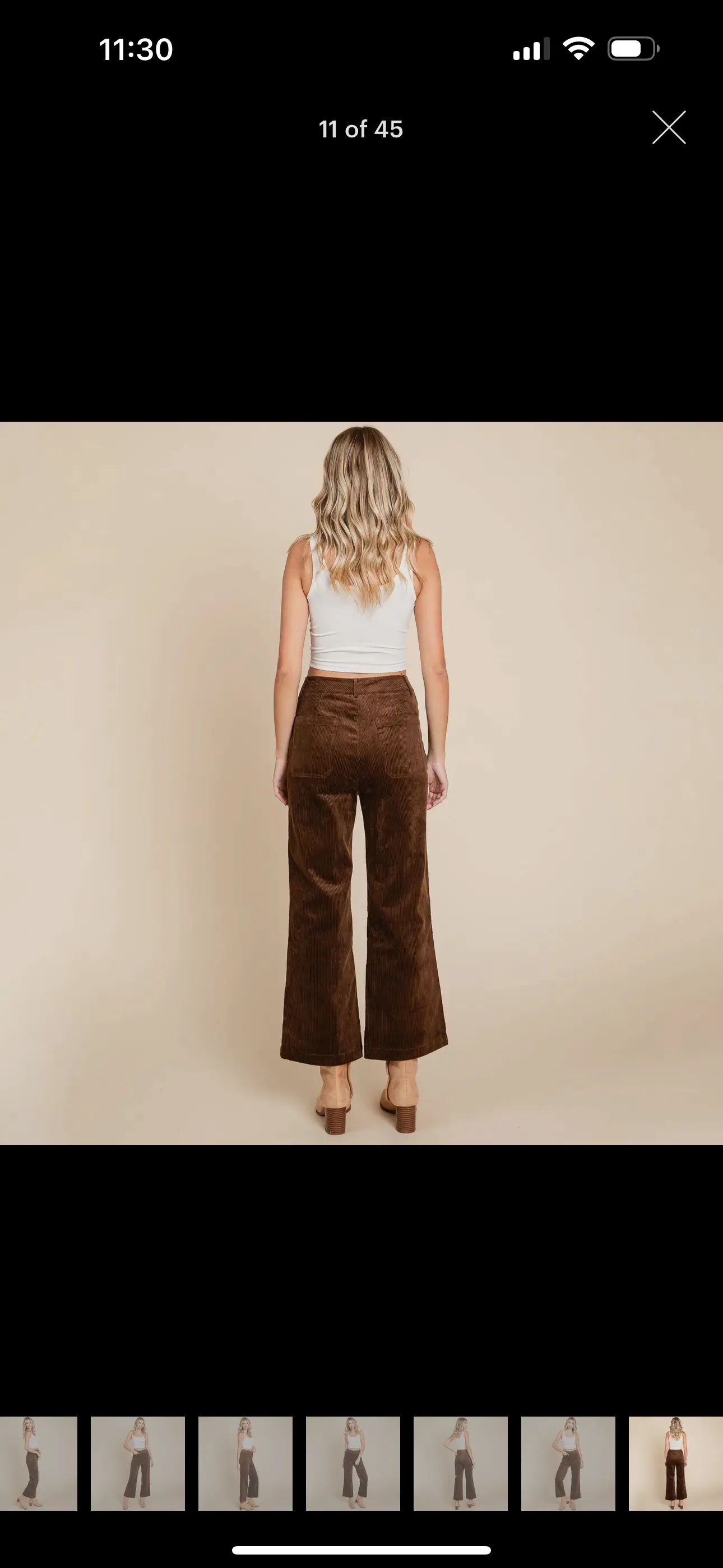 She Is The Moment Corduroy High Rise Pants in Coffee