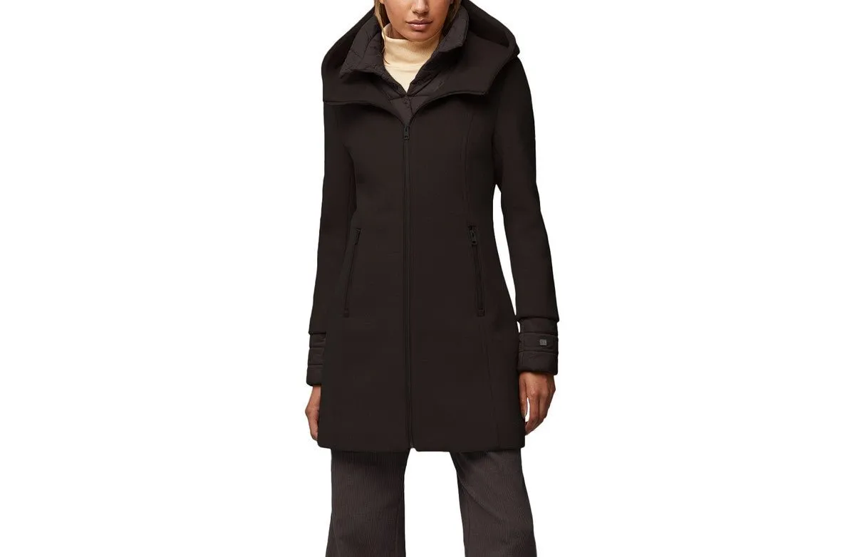 SOIA&KYO ROONEY - Mixed Media Wool Blend Coat with Quilted Bib Insert - FINAL SALE