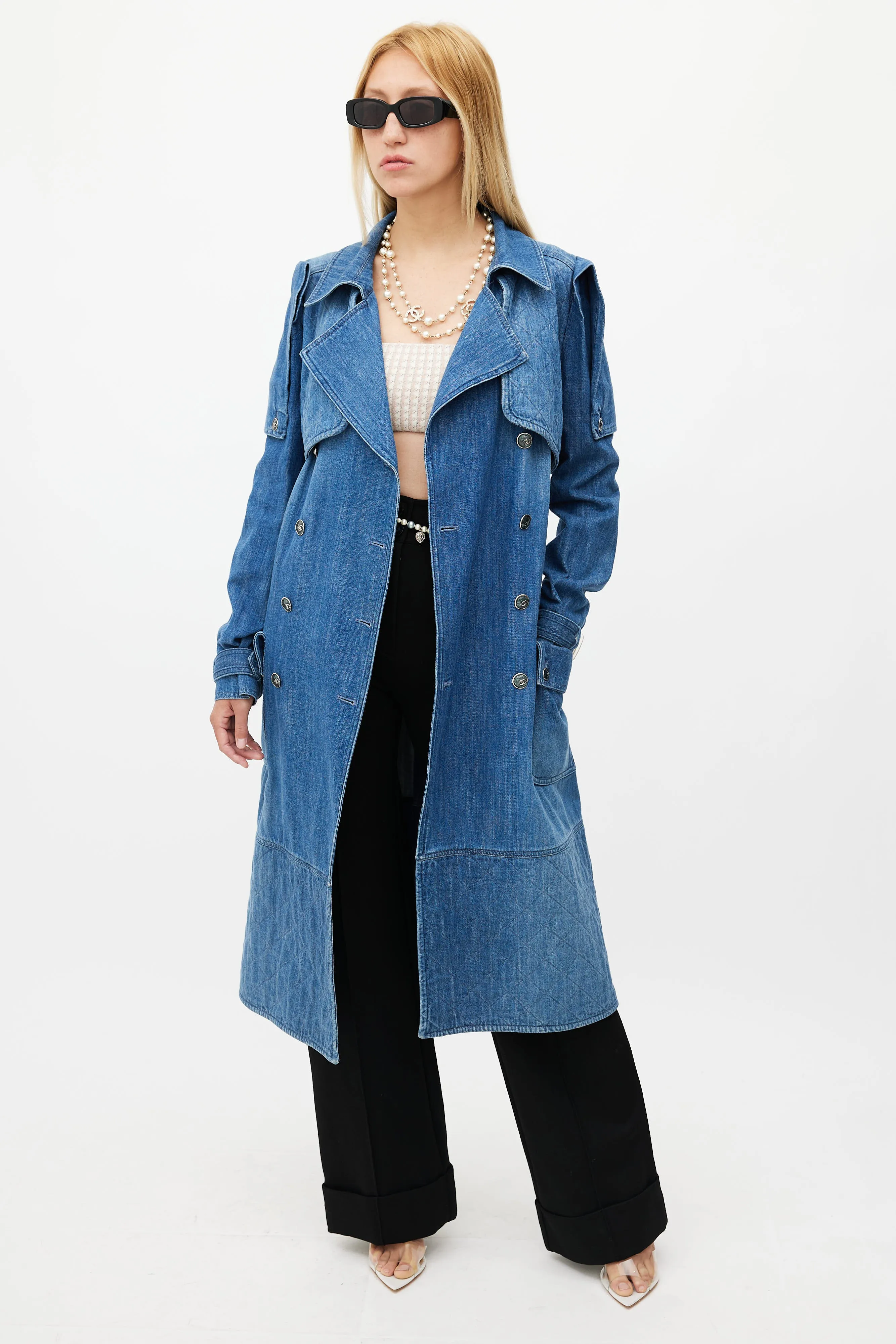 SS 2008 Blue Denim Trench Coat