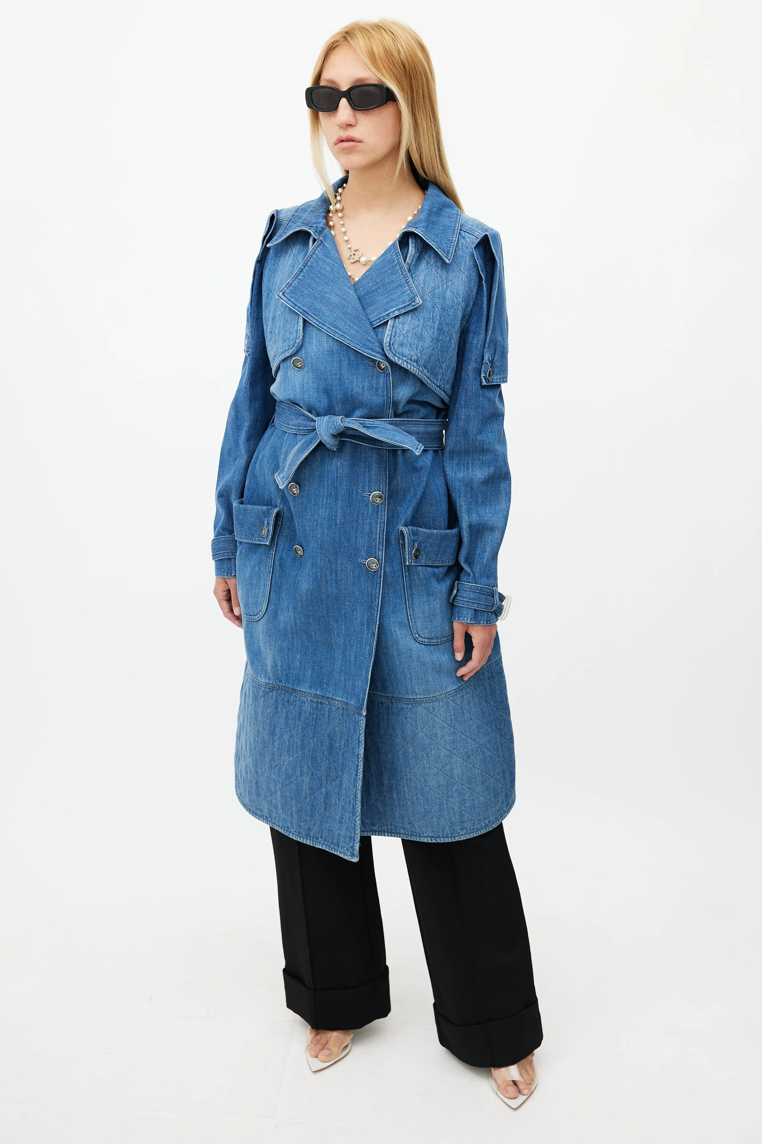 SS 2008 Blue Denim Trench Coat