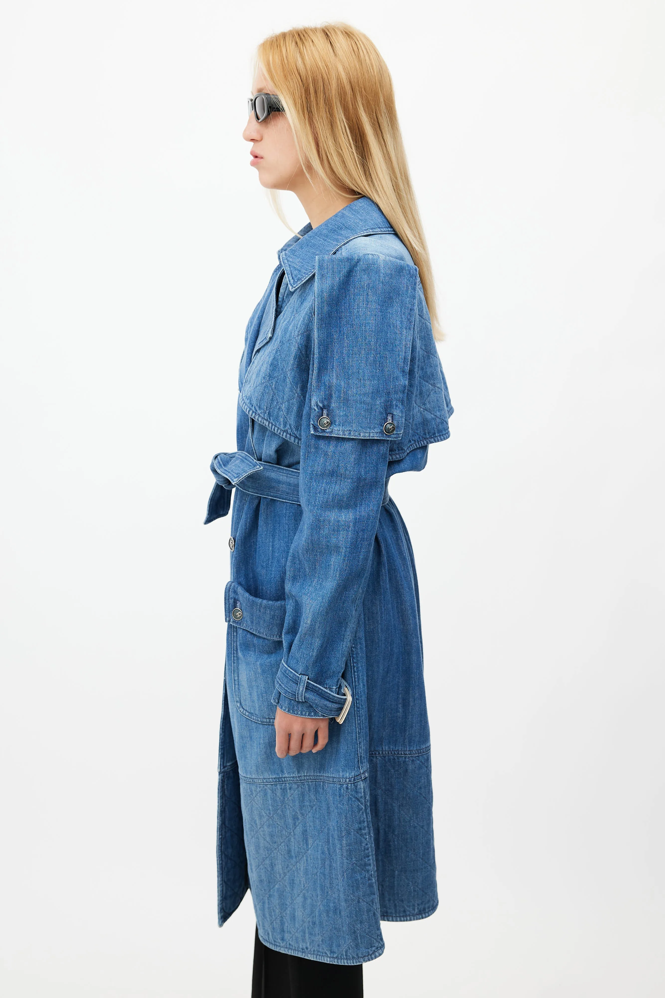 SS 2008 Blue Denim Trench Coat