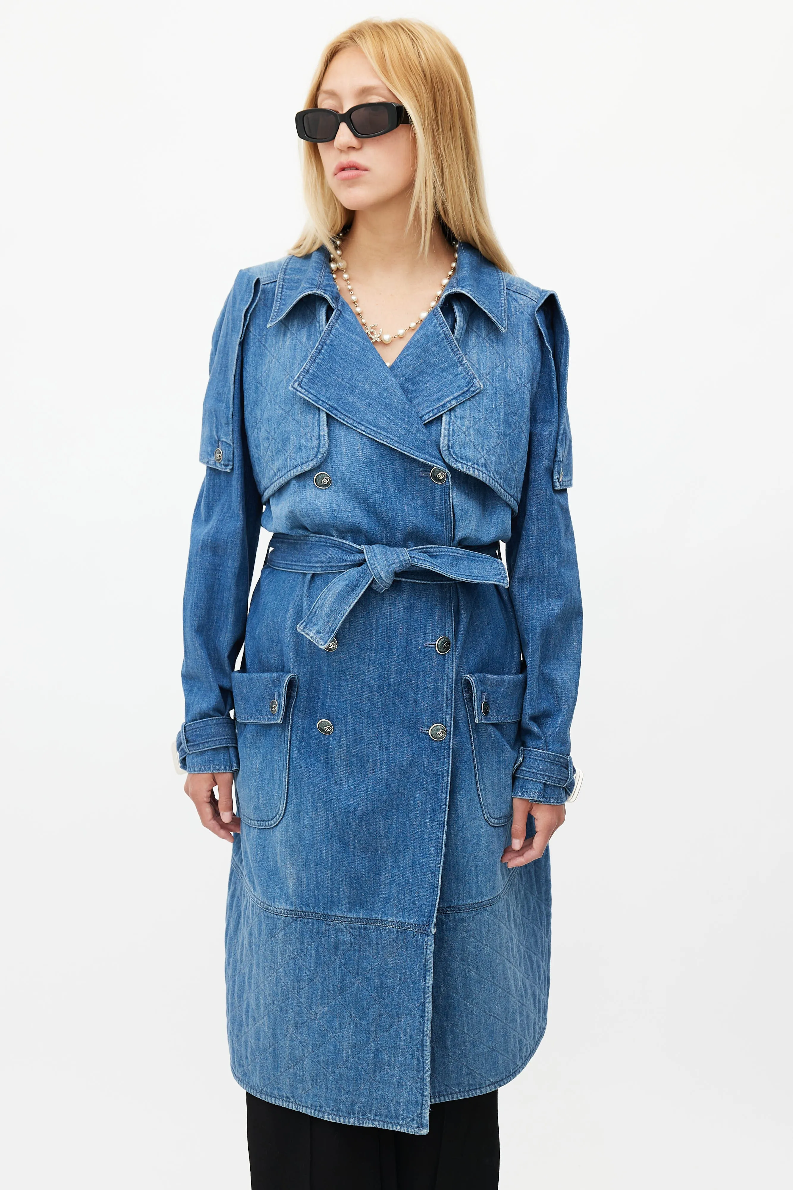 SS 2008 Blue Denim Trench Coat