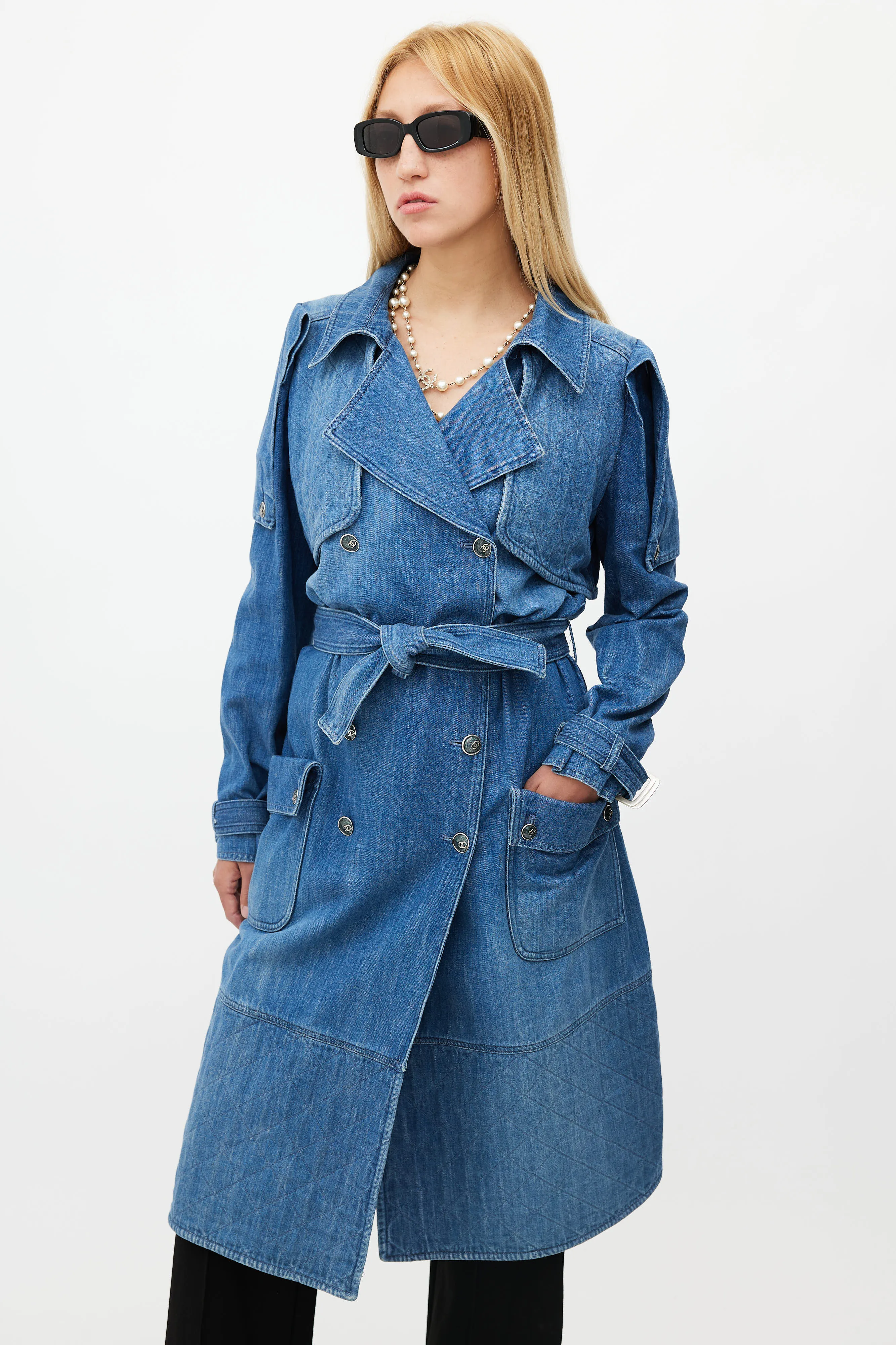 SS 2008 Blue Denim Trench Coat