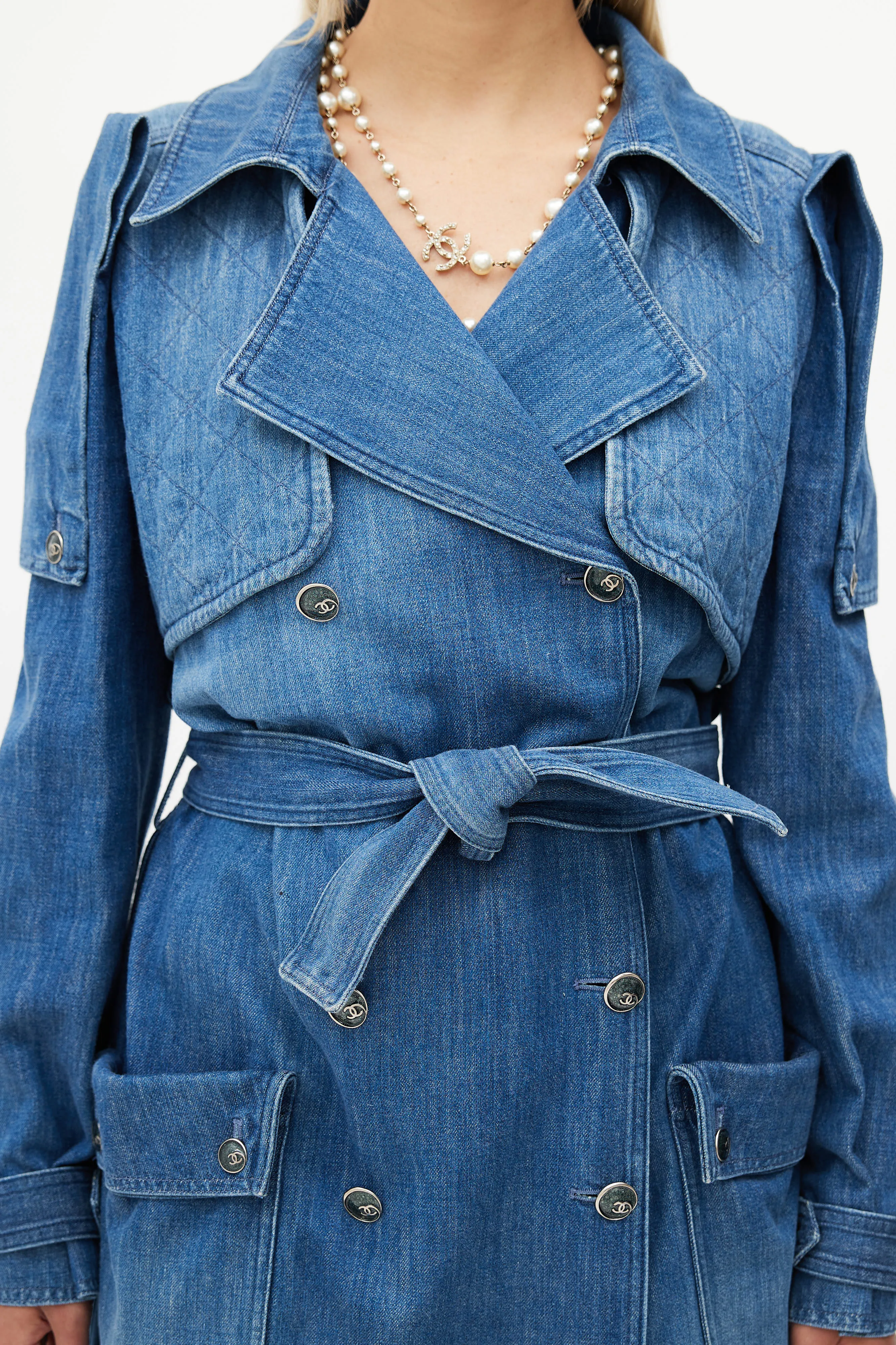 SS 2008 Blue Denim Trench Coat