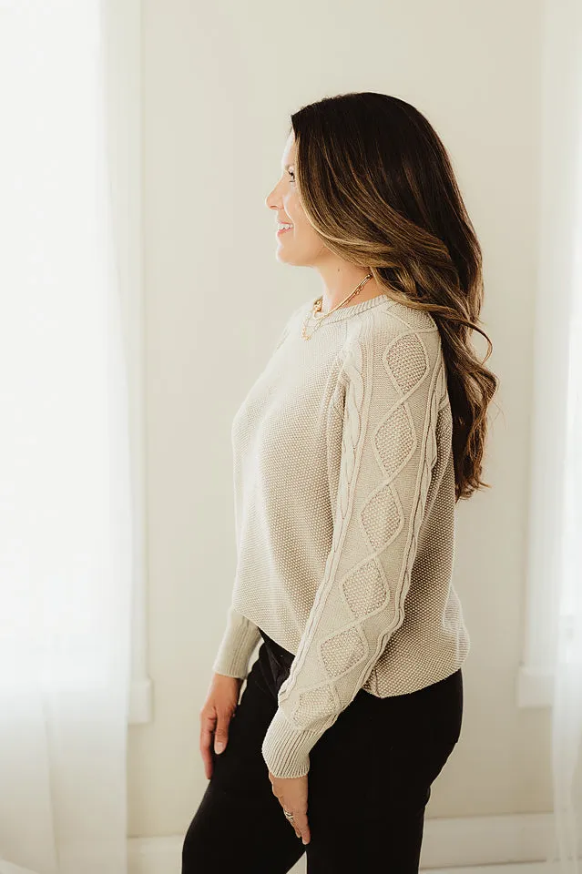 Stone Cable Sweater