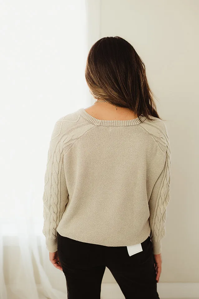 Stone Cable Sweater