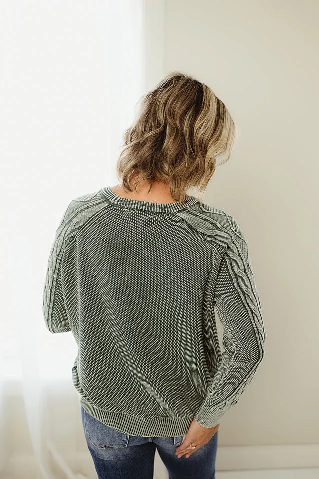 Stone Cable Sweater