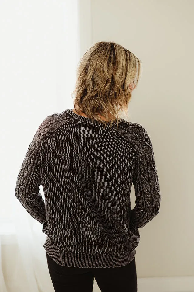 Stone Cable Sweater