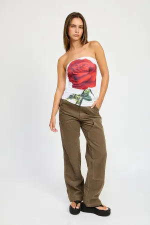 Straight Leg Corduroy Pants