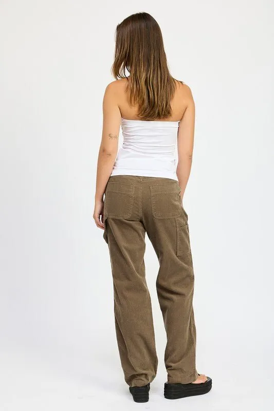 Straight Leg Corduroy Pants