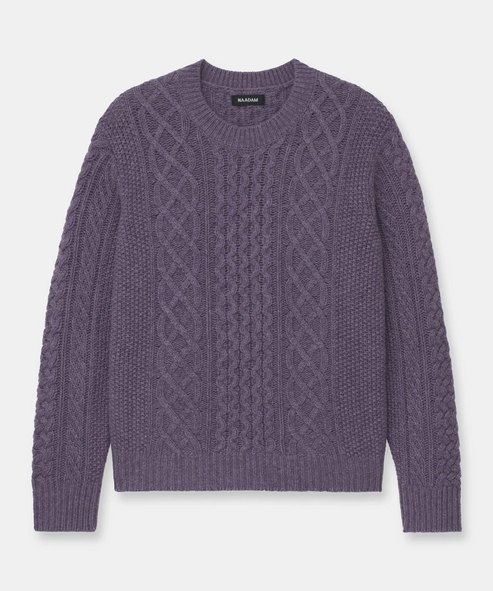 Super Luxe Cashmere Cable Crewneck Sweater