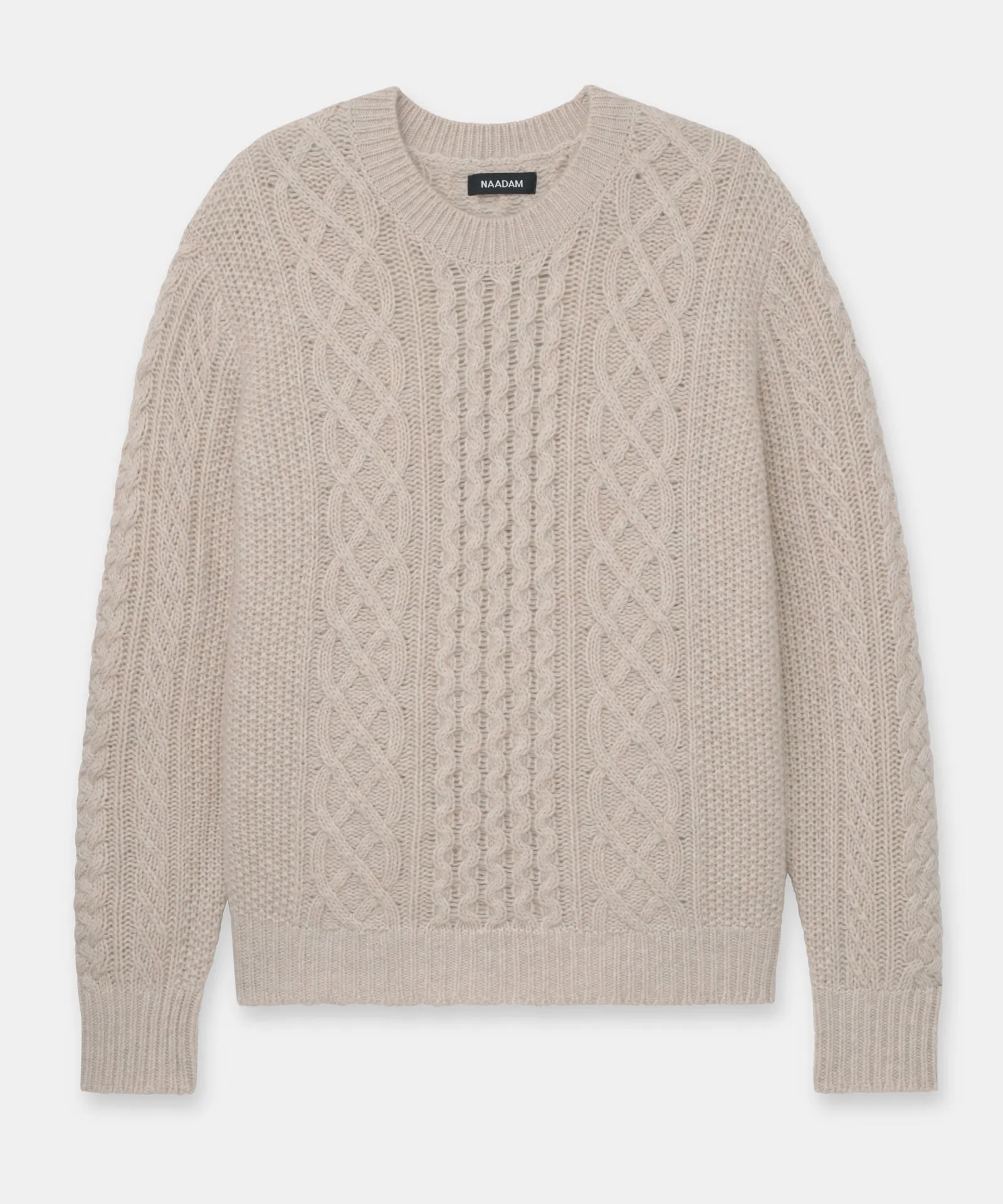 Super Luxe Cashmere Cable Crewneck Sweater