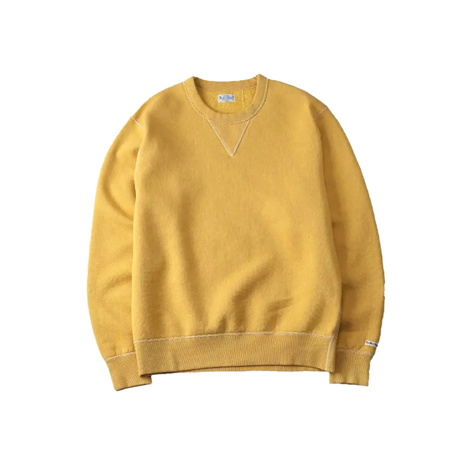 The Flat Head Crew Neck Sweatshirt Brushed Lining Mustard