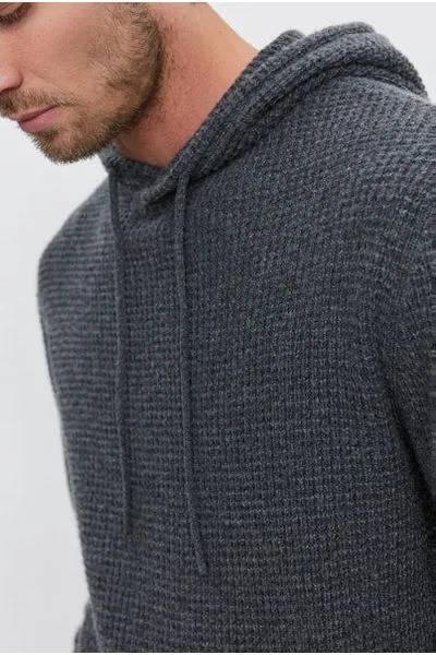 Velvet by Graham & Spencer Men's Shane Sweater Hoodie | Charcoal