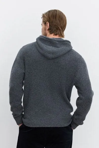 Velvet by Graham & Spencer Men's Shane Sweater Hoodie | Charcoal