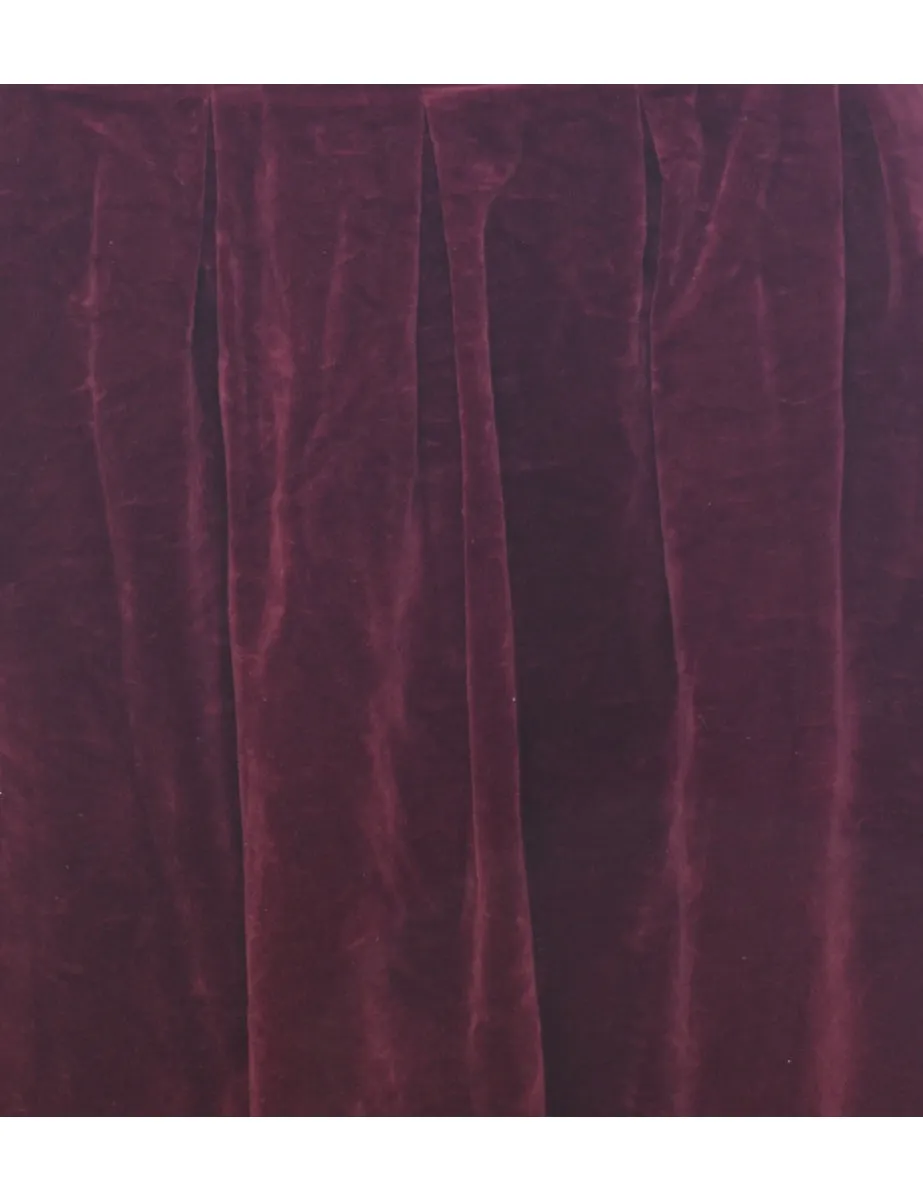 Velvet Pleated Skirt - M