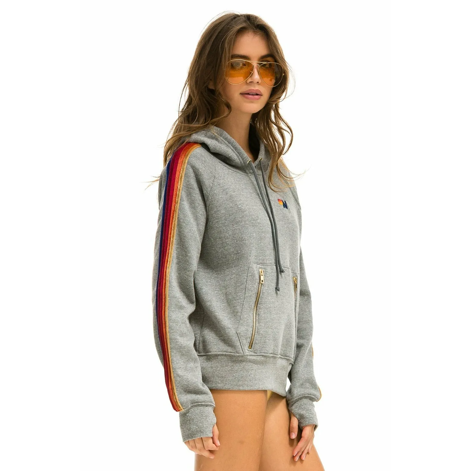 Velvet Stripes Pullover Hoodie