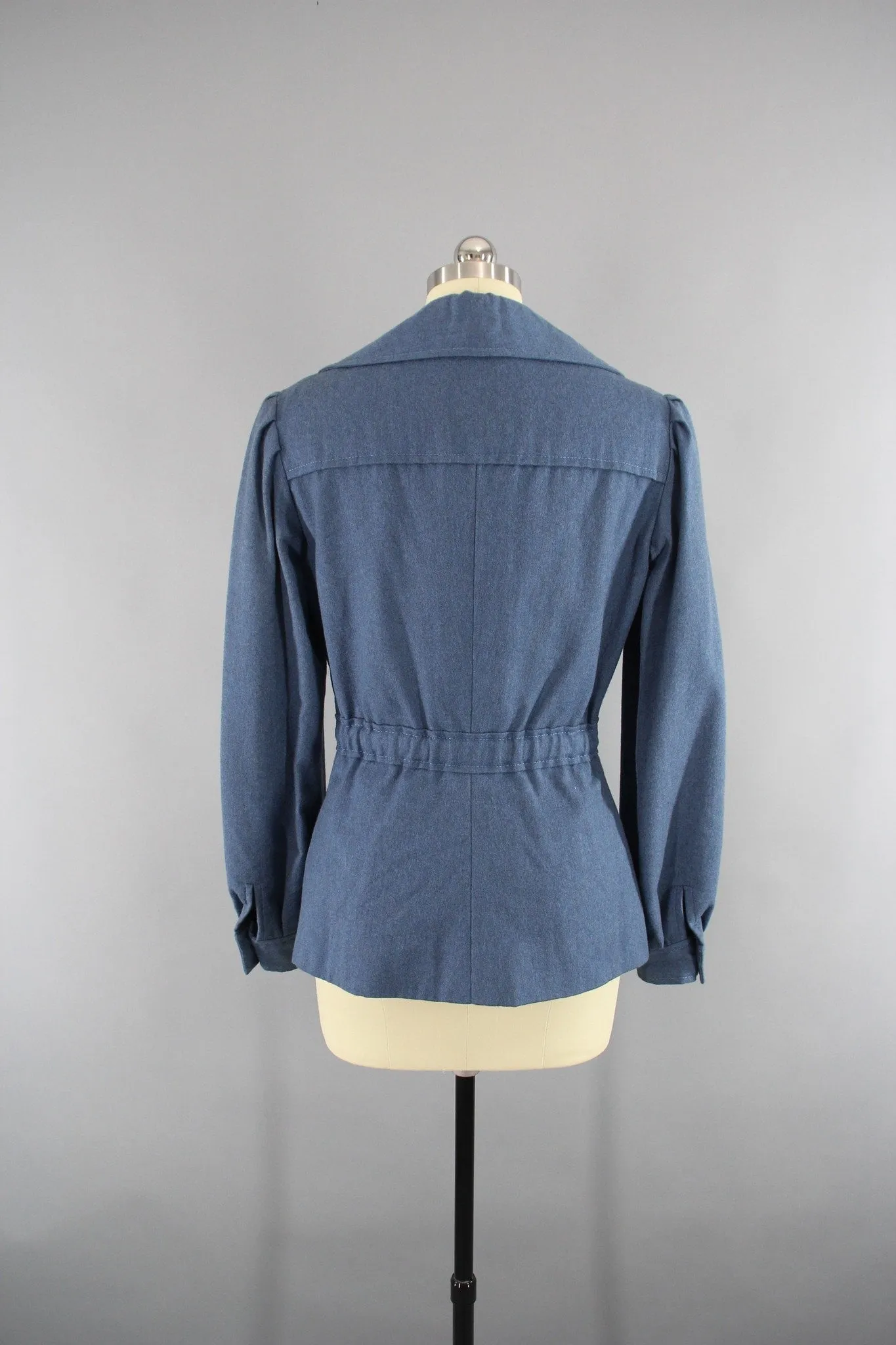 Vintage 1940s Wool WWII Women's Military Style Jacket Coat