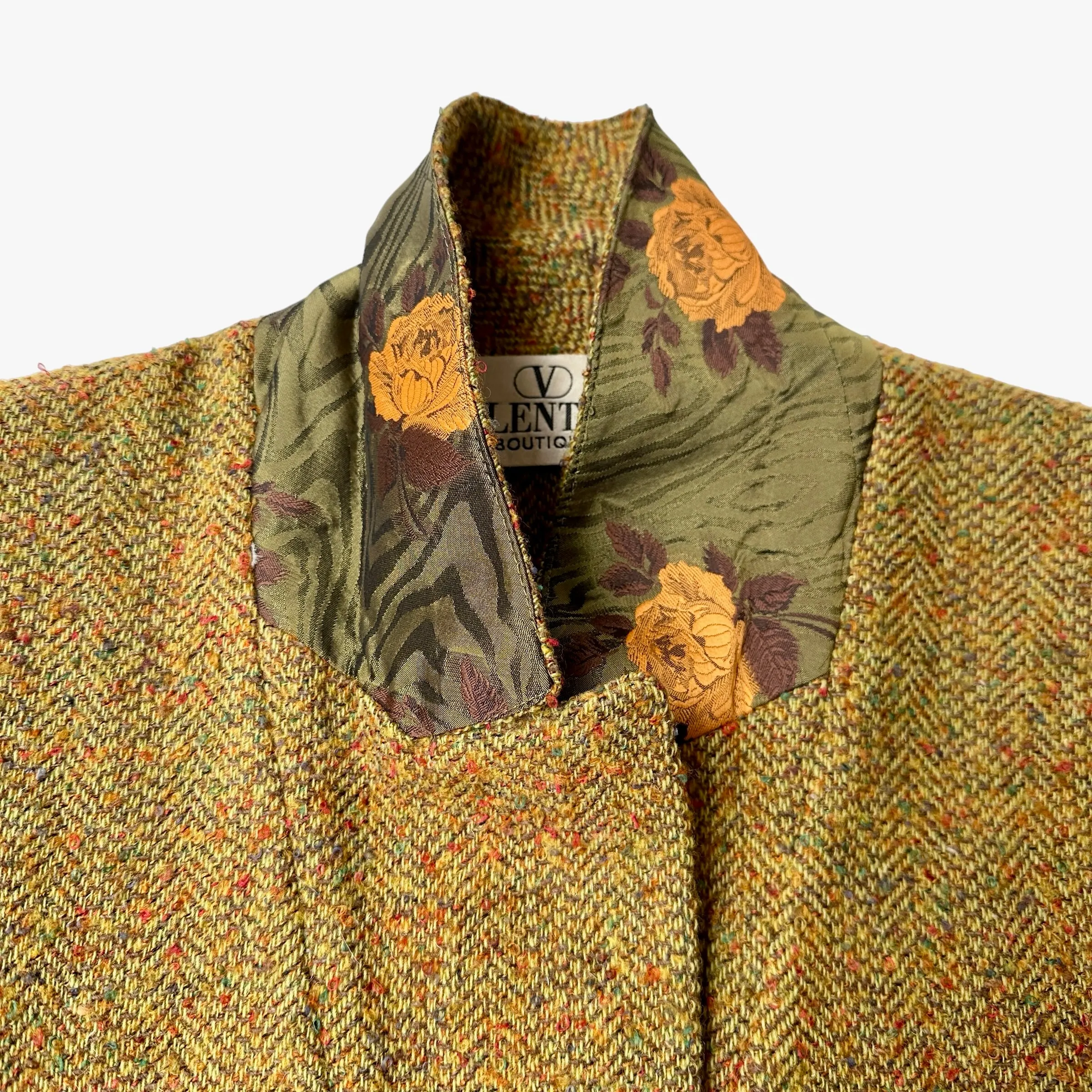 Vintage Brown Green Wool Blazer - M