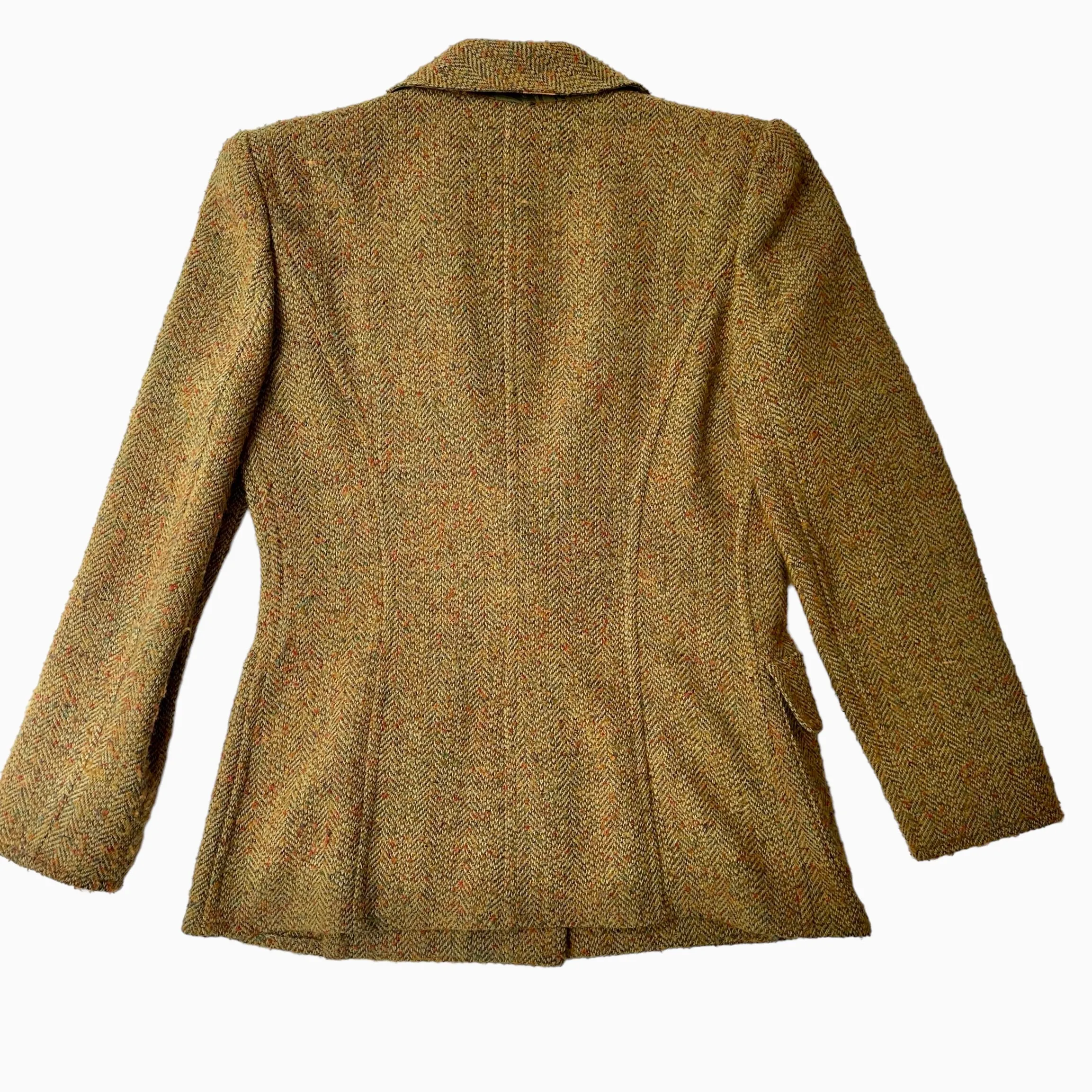 Vintage Brown Green Wool Blazer - M