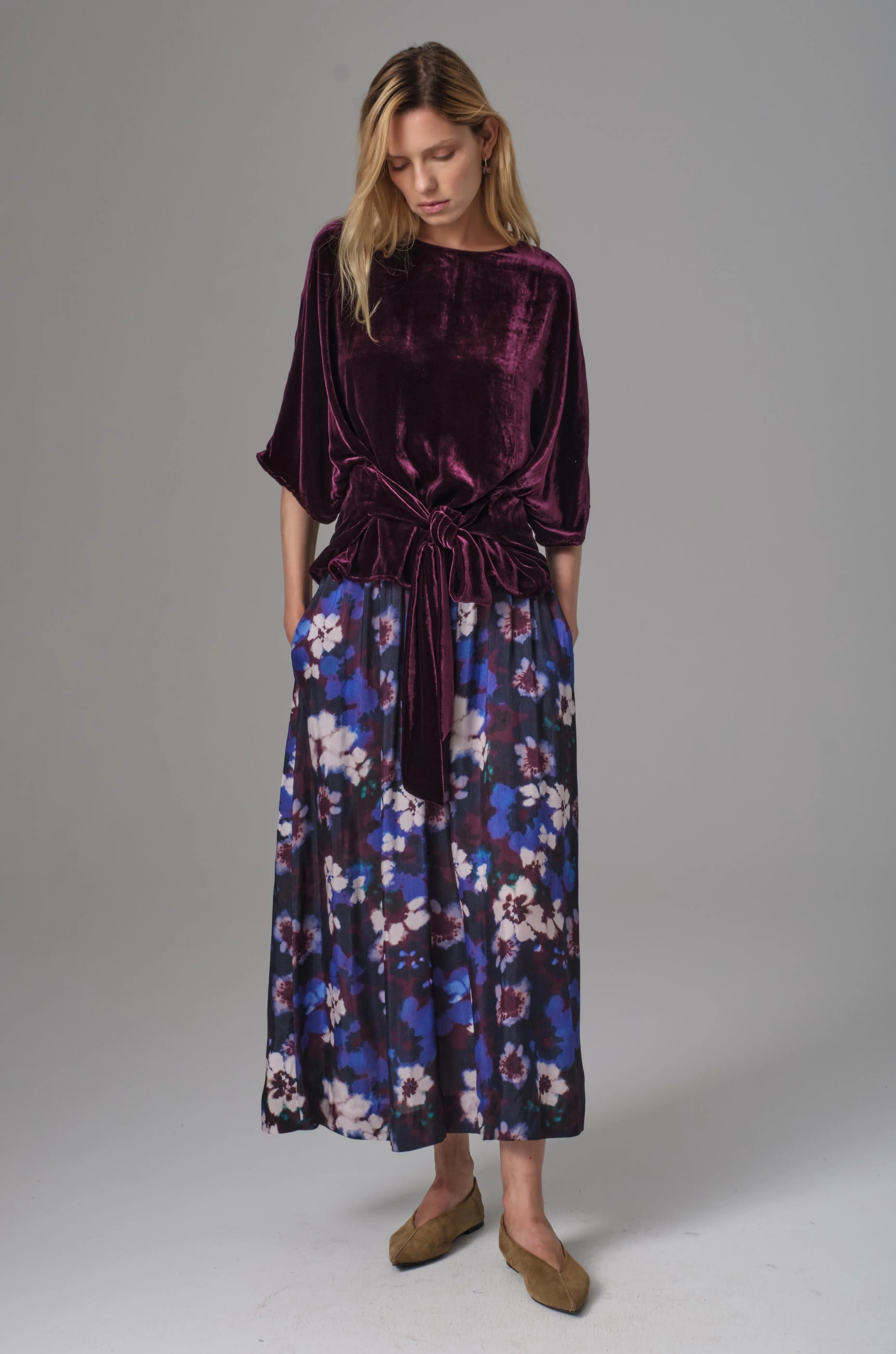 Violetta Silky Midi Skirt