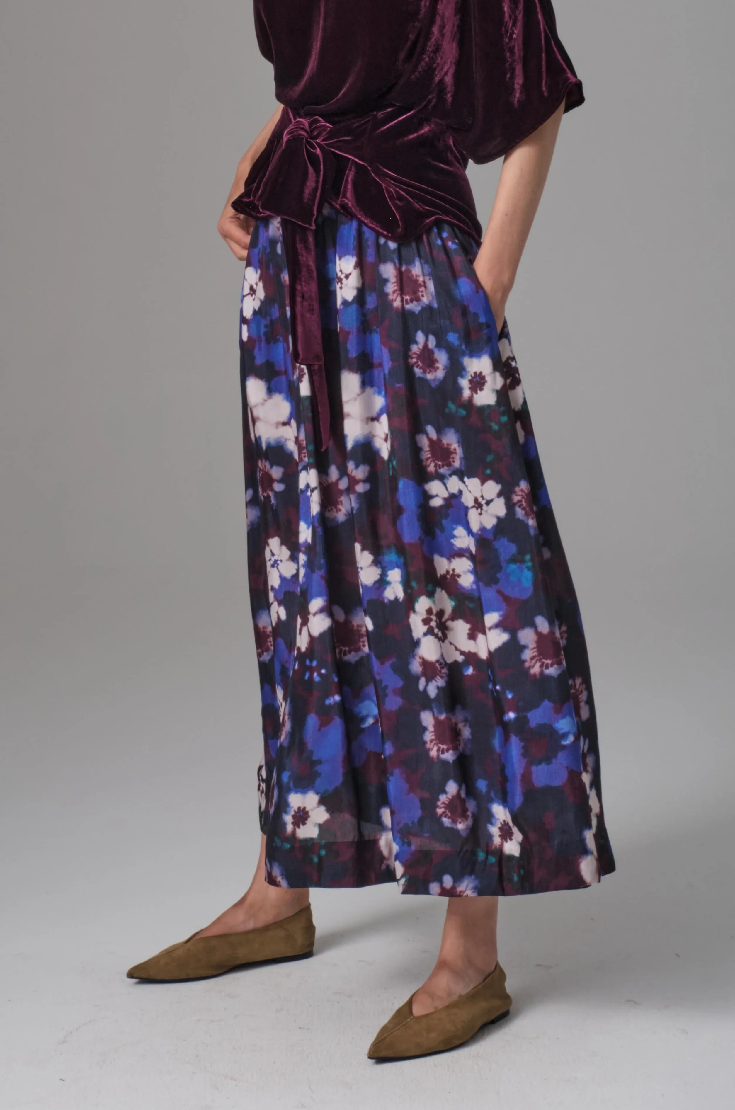 Violetta Silky Midi Skirt