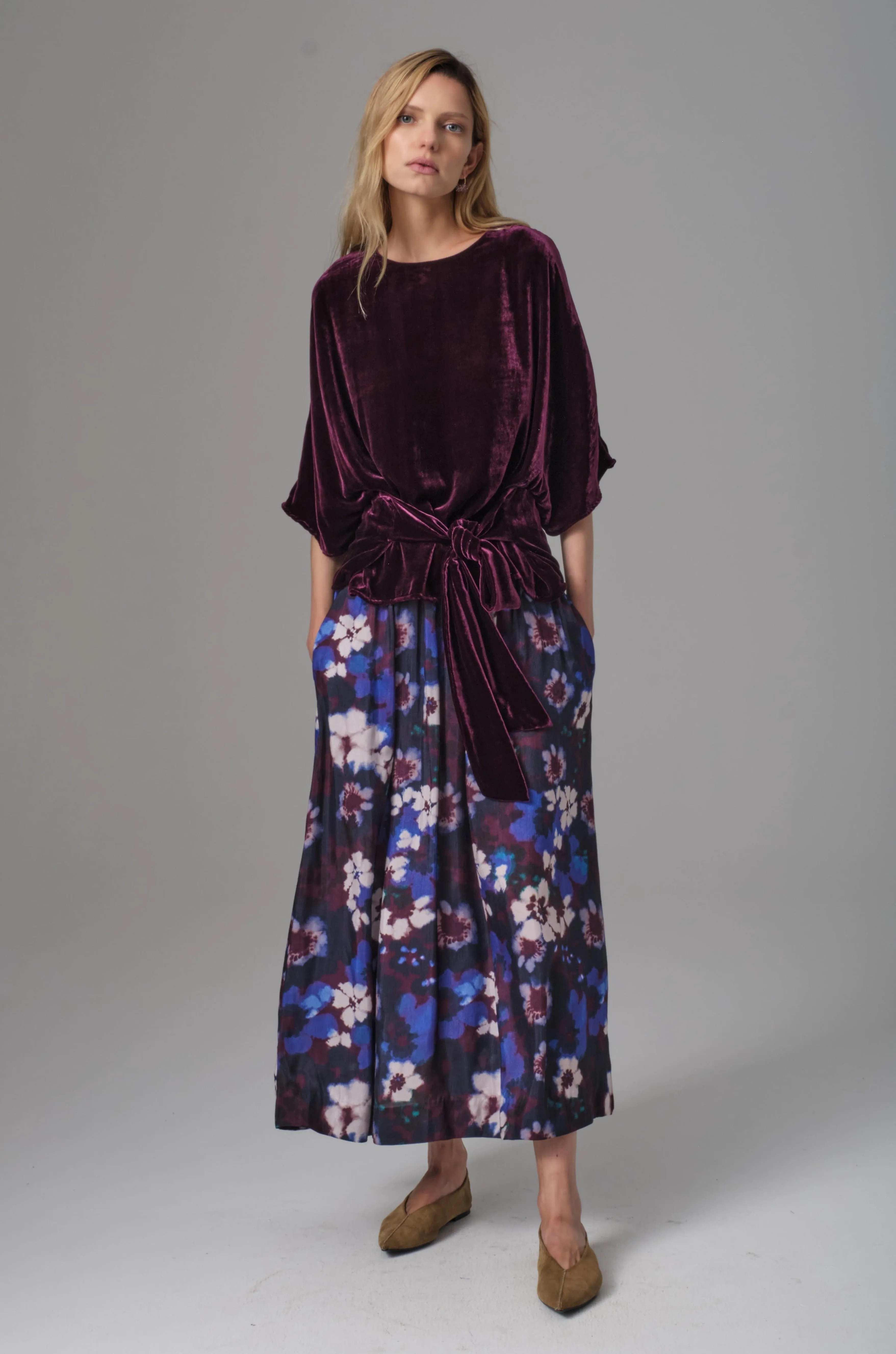 Violetta Silky Midi Skirt