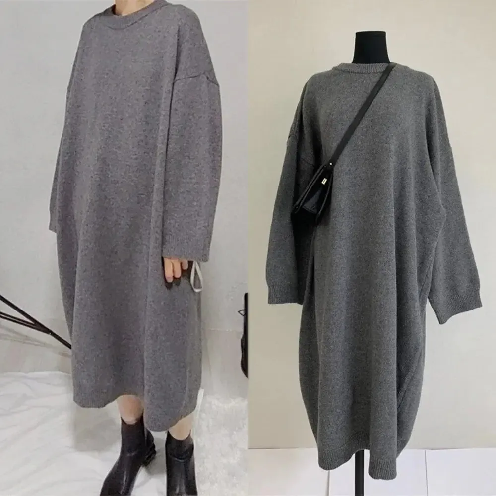 Women's Long-sleeved Knitted Dress