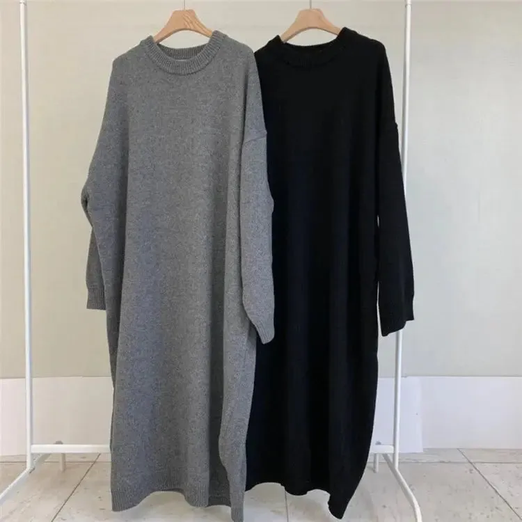 Women's Long-sleeved Knitted Dress