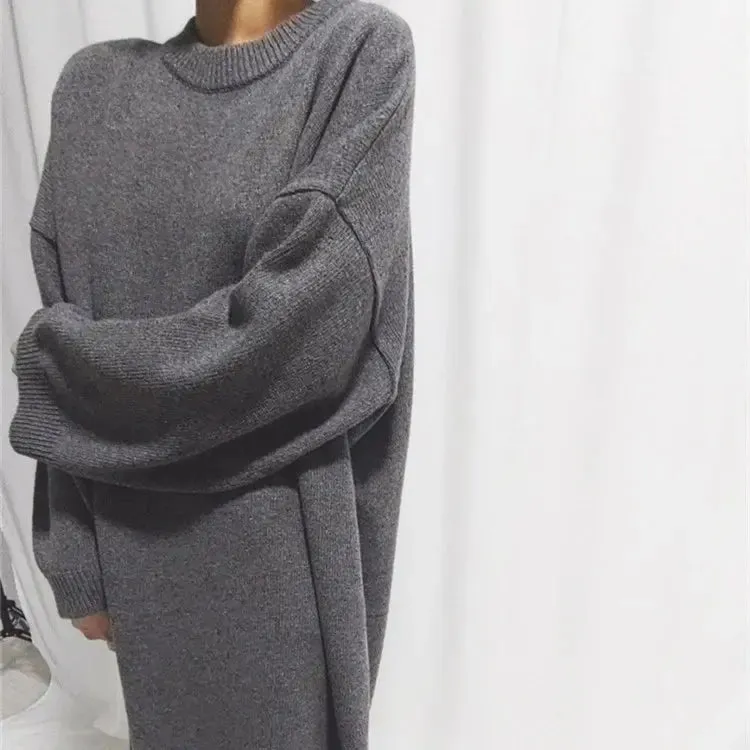 Women's Long-sleeved Knitted Dress